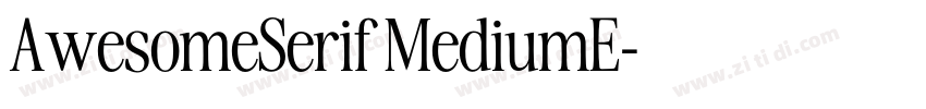 AwesomeSerif MediumE字体转换